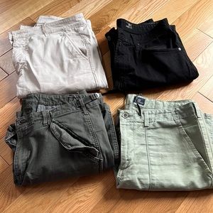 LOT OF 4 AG Adriano Goldschmied Mens Pants Black/ Khakis Trousers